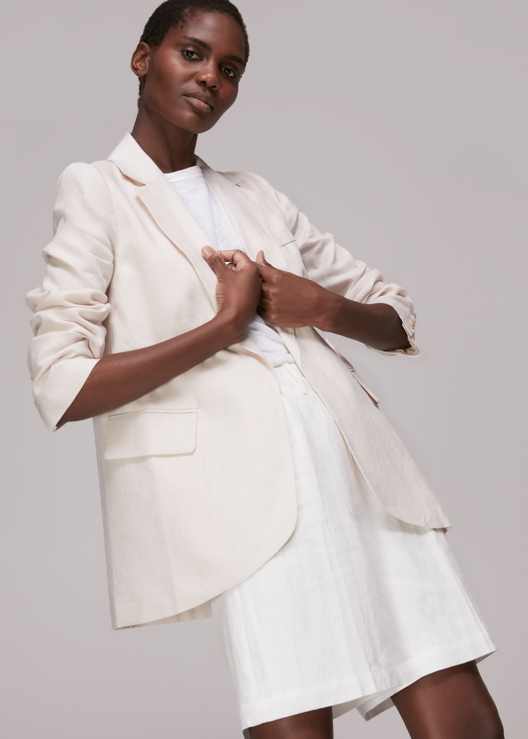 Oversized on sale linen jacket