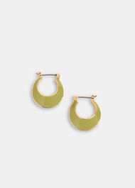 Enamel Curved Earring