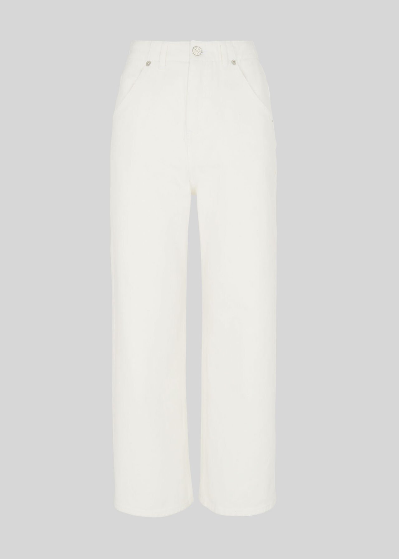 White Gabi High Waist Wide Leg Jean, WHISTLES