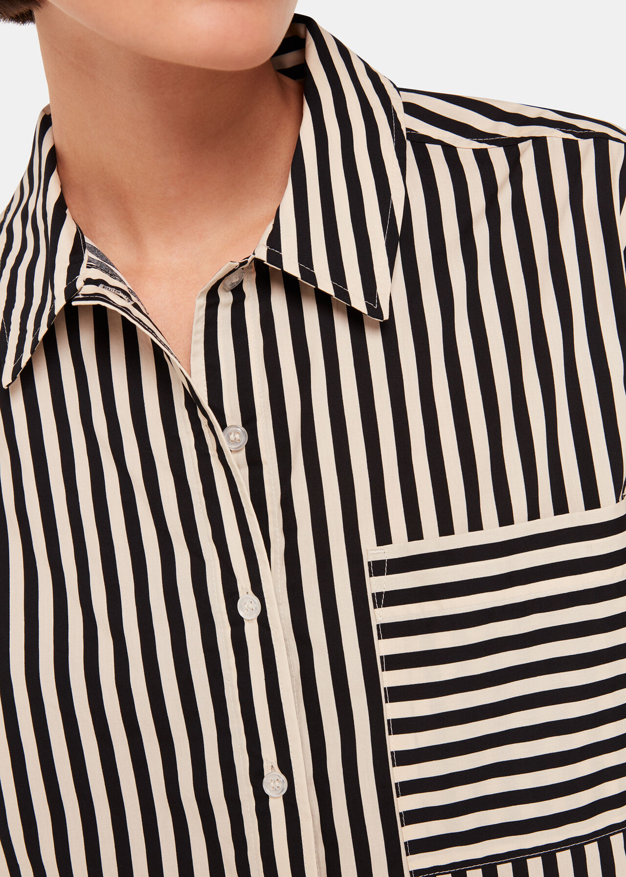 Cotton Stripe Pyjama Shirt