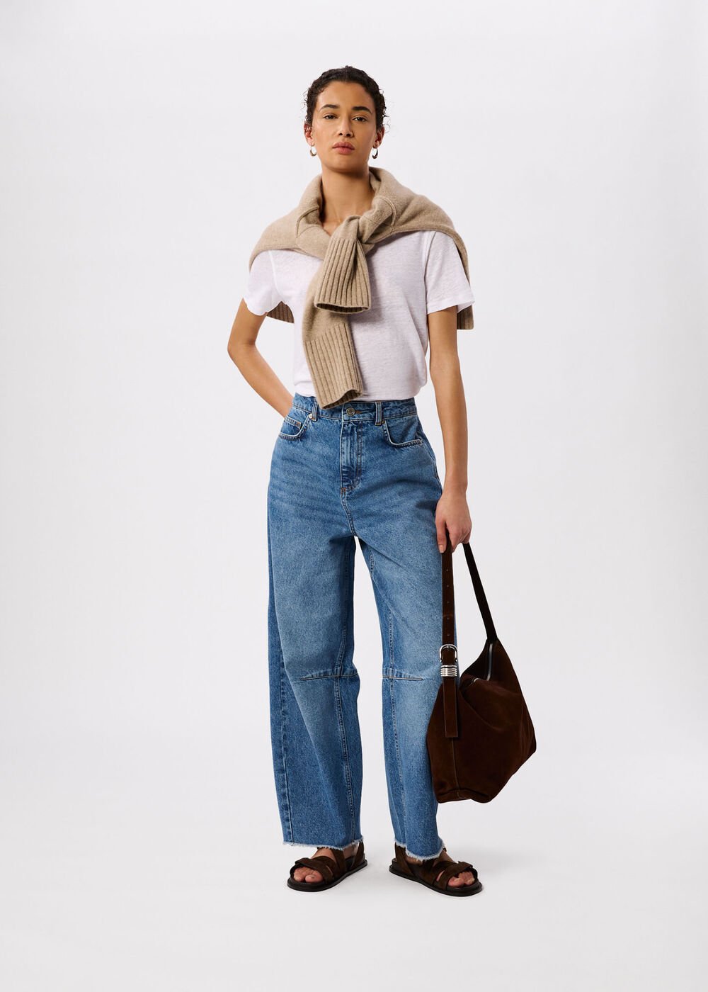 Linen V Neck T-Shirt