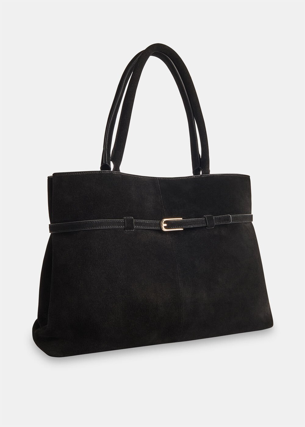 Noelle Suede Buckle Tote Bag