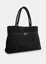 Noelle Suede Buckle Tote Bag