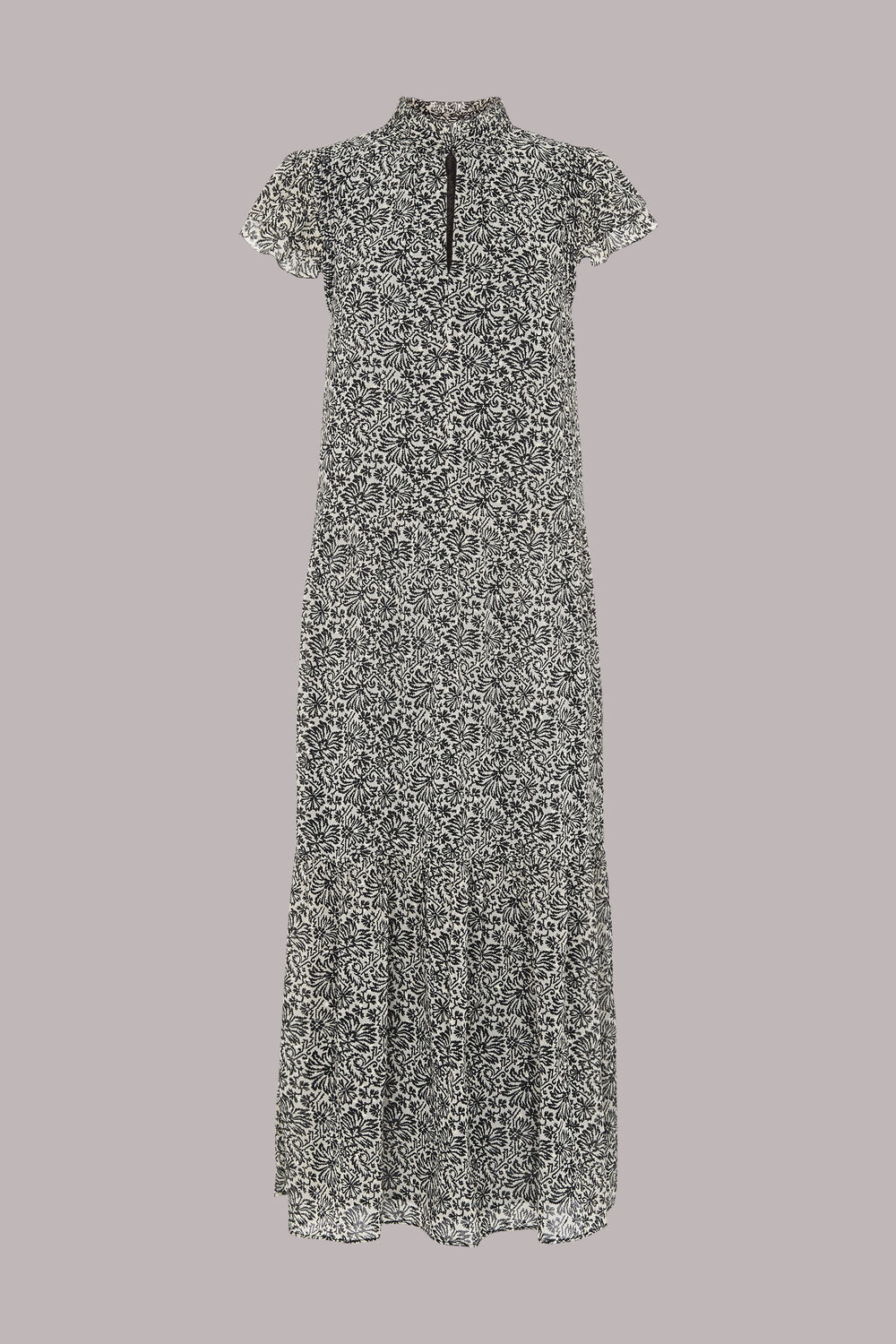Indo Floral Print Tiered Dress