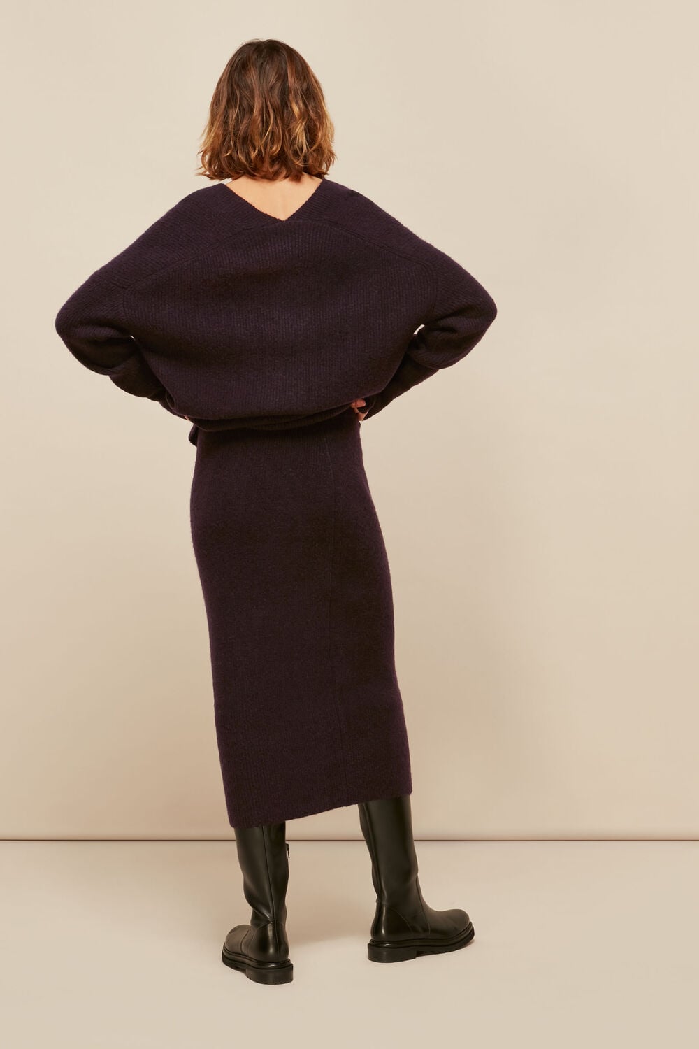 Ribbed Knitted Tube Skirt