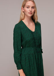 Diagonal Twist Midi Dress