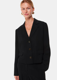 Tailored Short Crepe Blazer