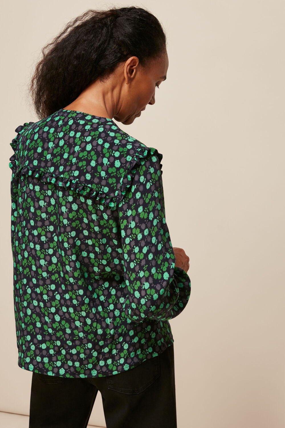 Winter Ditsy Printed Top