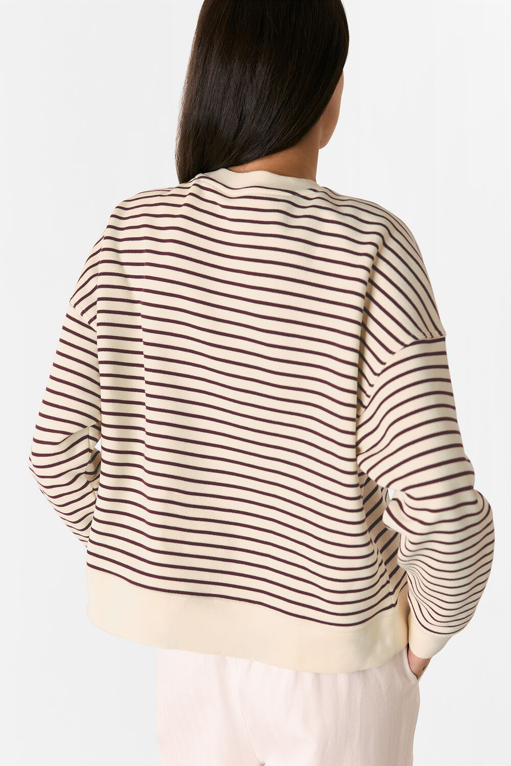 Burgundy Stripe Sweat