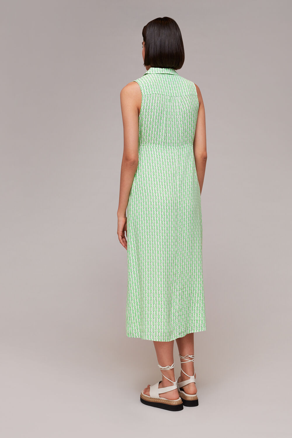 Vertical Stack Shirt Dress