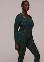 Animal Square Neck Sports Top