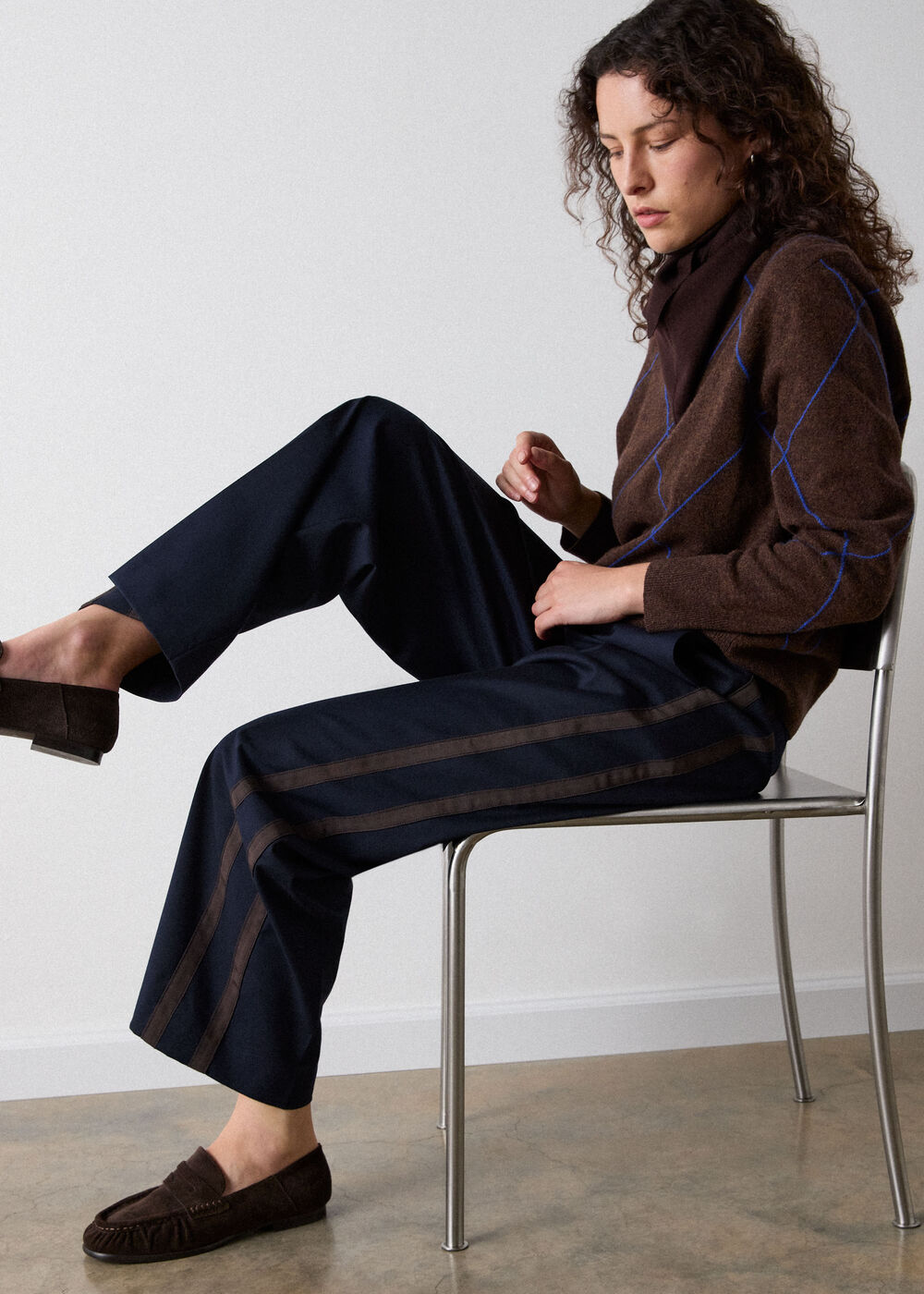 Side Stripe Straight Trouser