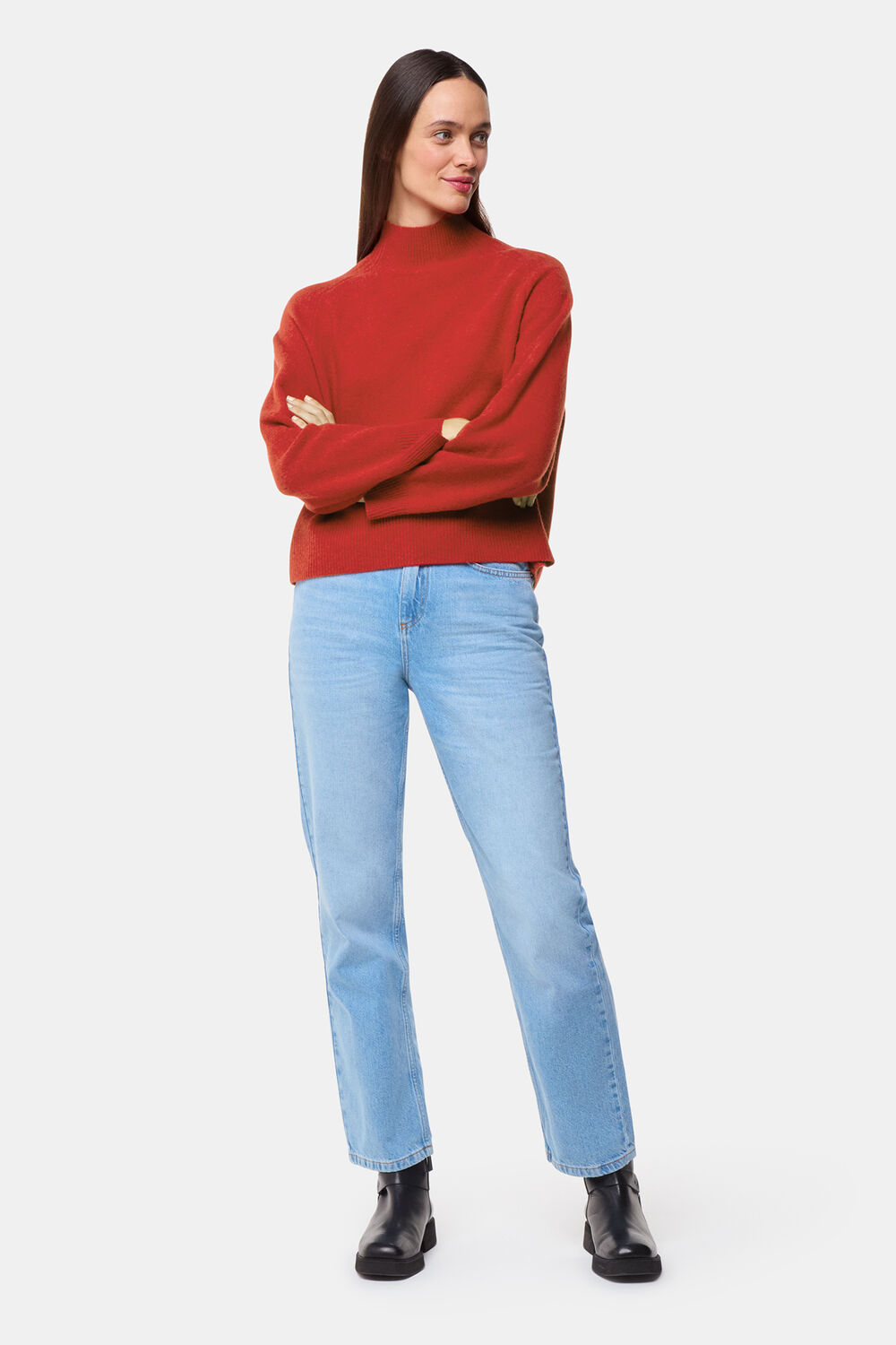 Funnel Neck Wool Knit