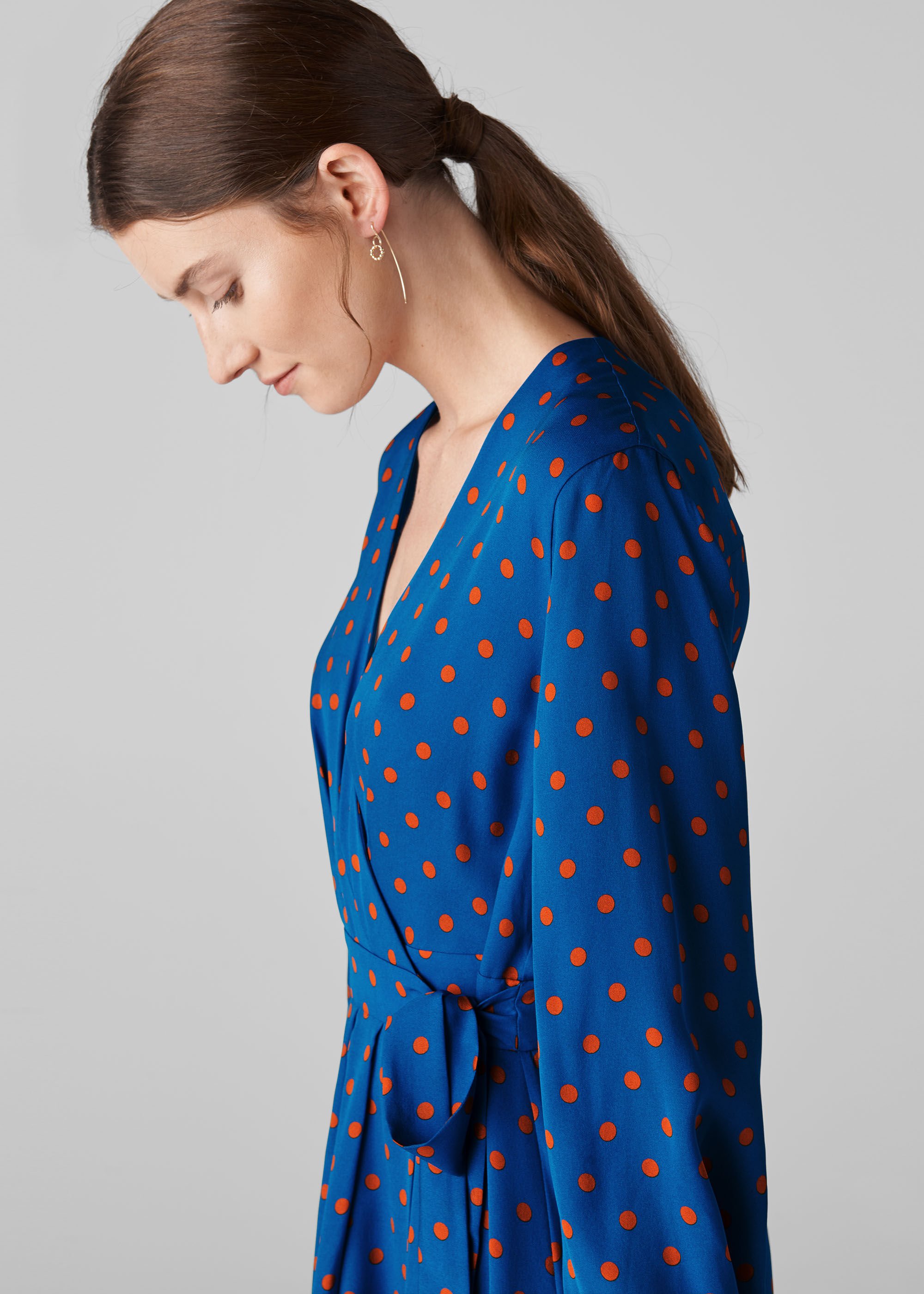 Whistles gabrielle discount silk wrap dress
