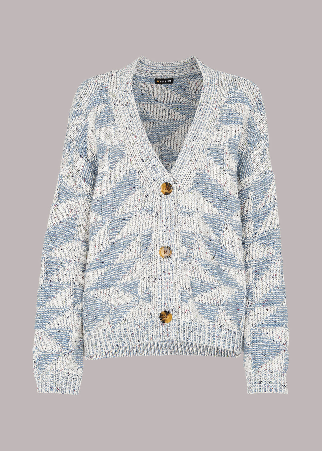 Triangle Intarsia Cardigan