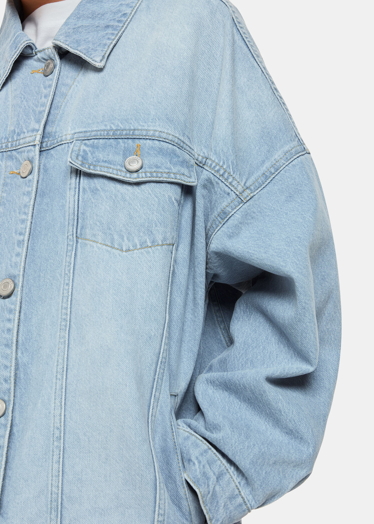 Pale Denim Tilly Oversized Denim Jacket | WHISTLES