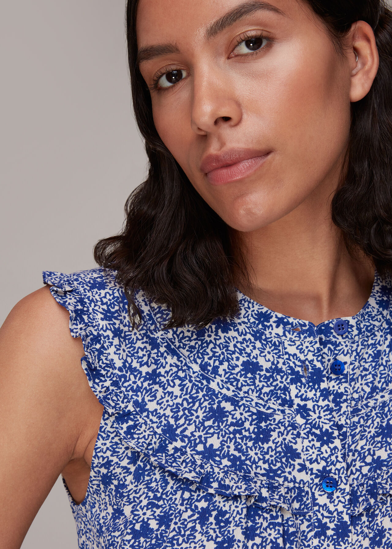 Twin Daisy Print Blouse