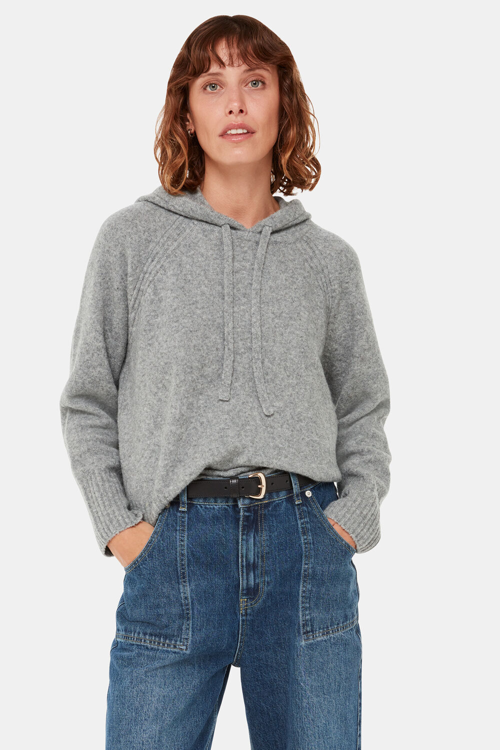 Textured Hooded Sweater