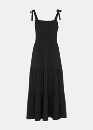 Smocked Tiered Jersey Dress