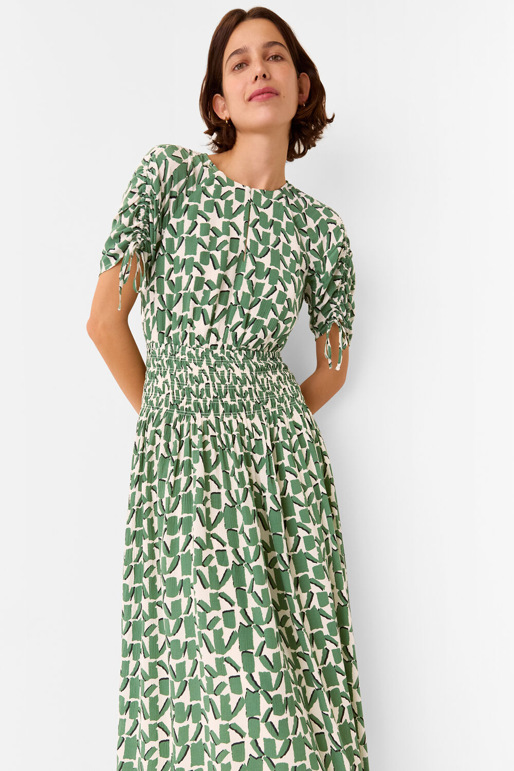 Abstract Squares Midi Dress