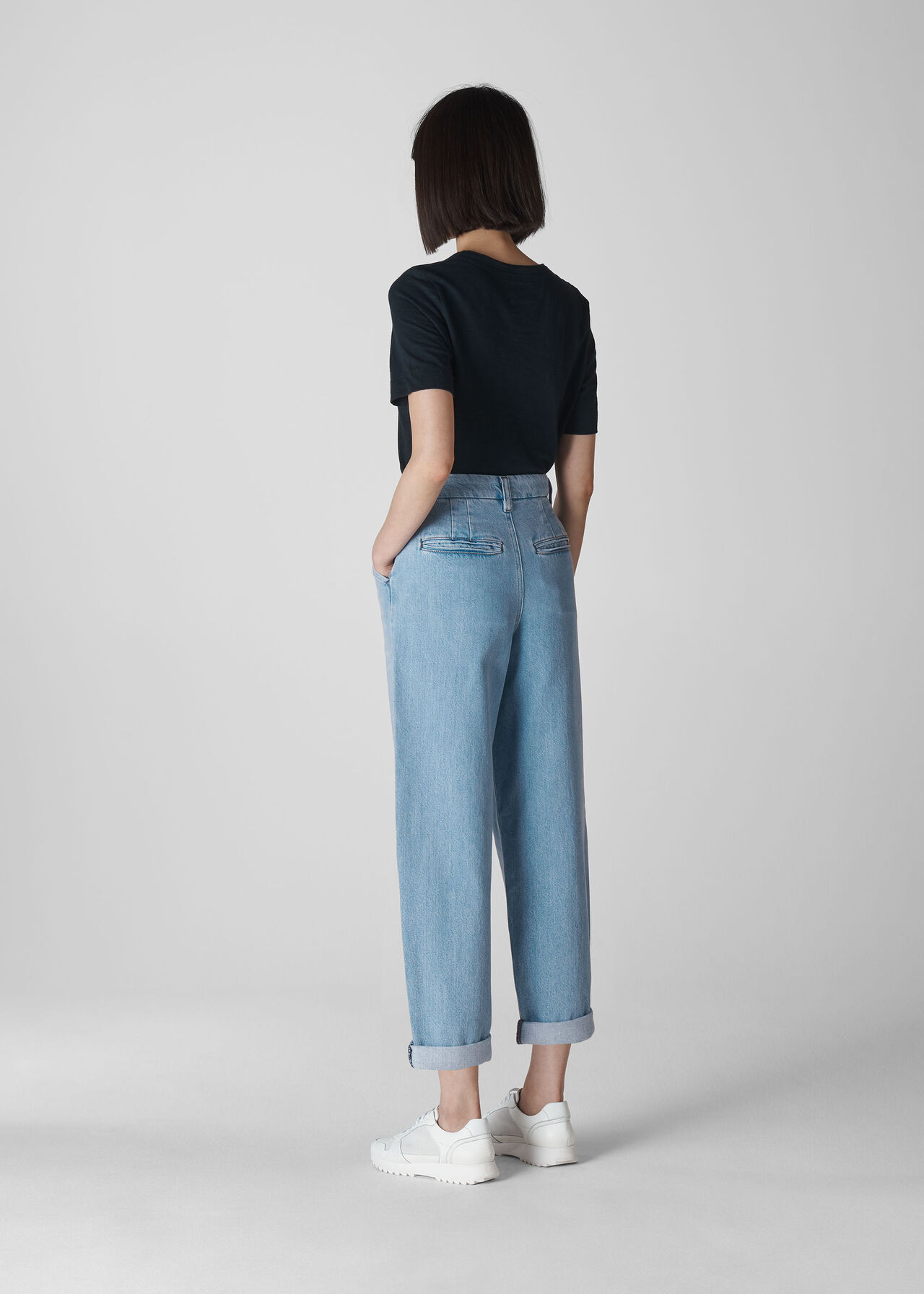 Daniella Pleat Front Jean Denim