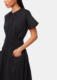 Poplin Shirred Dress