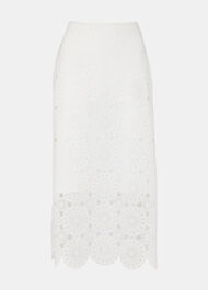 Lace Column Midi Skirt