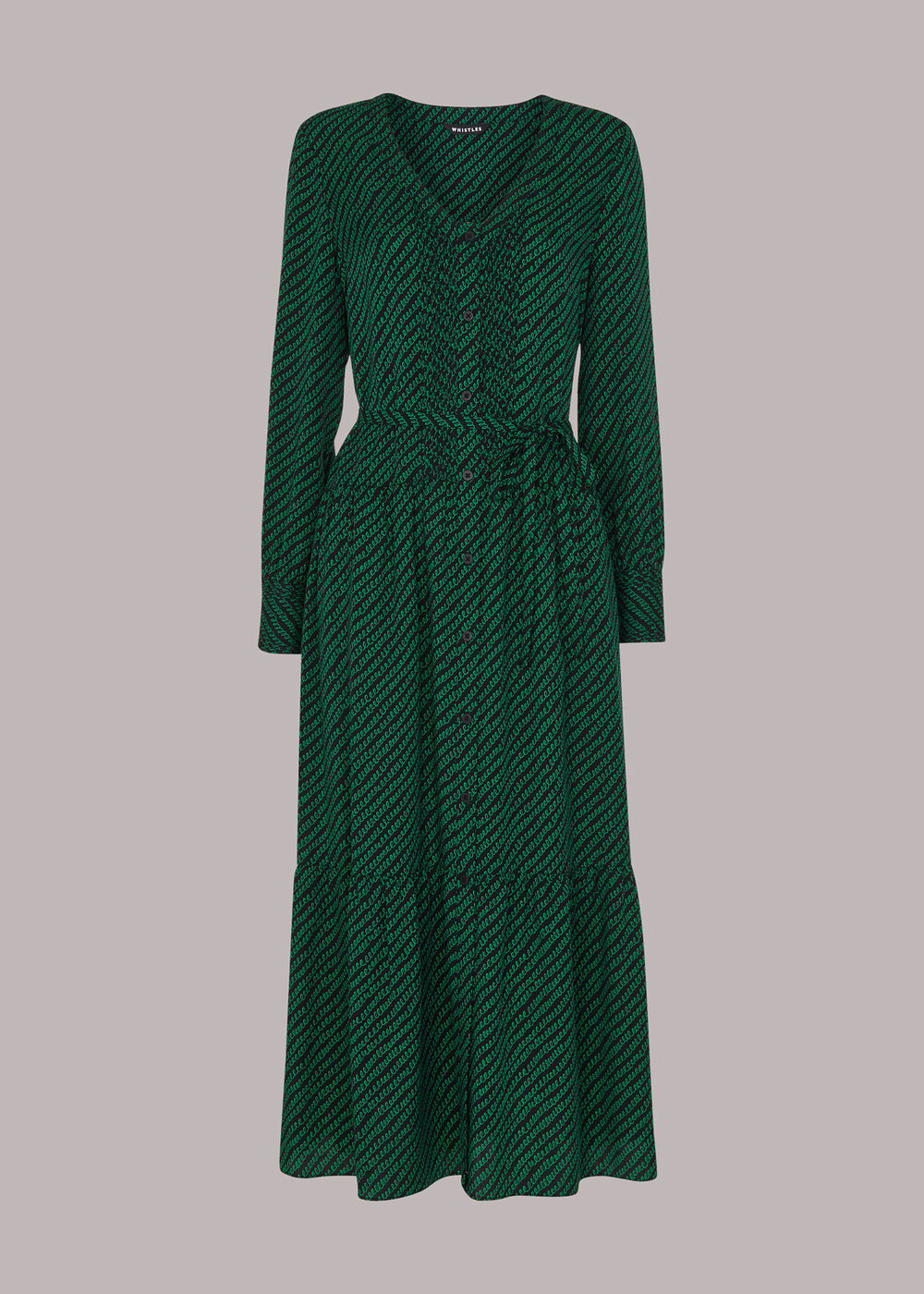 Diagonal Twist Midi Dress