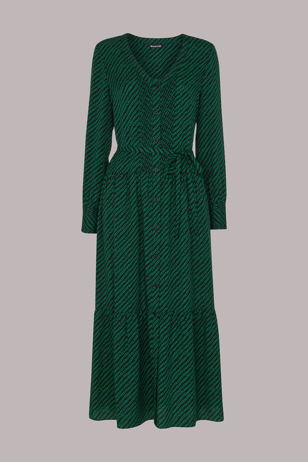 Diagonal Twist Midi Dress
