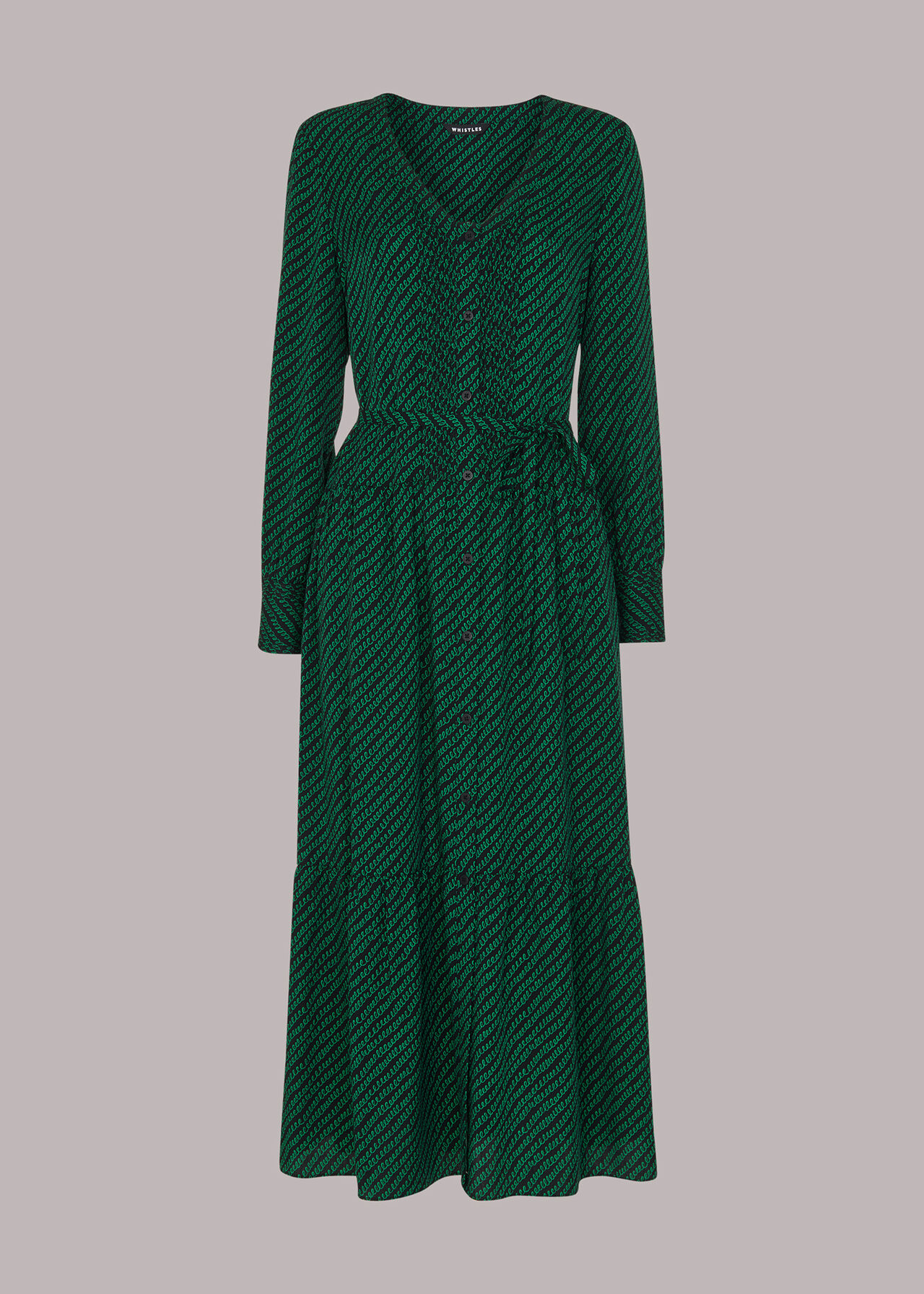 Diagonal Twist Midi Dress