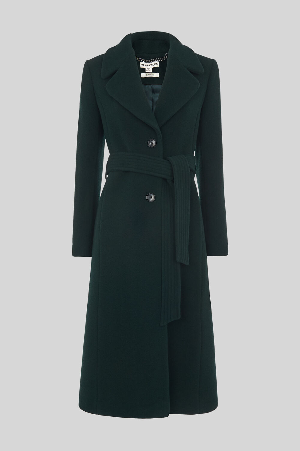 Alexandra Belted Coat Dark Green
