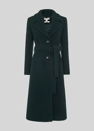 Alexandra Belted Coat Dark Green