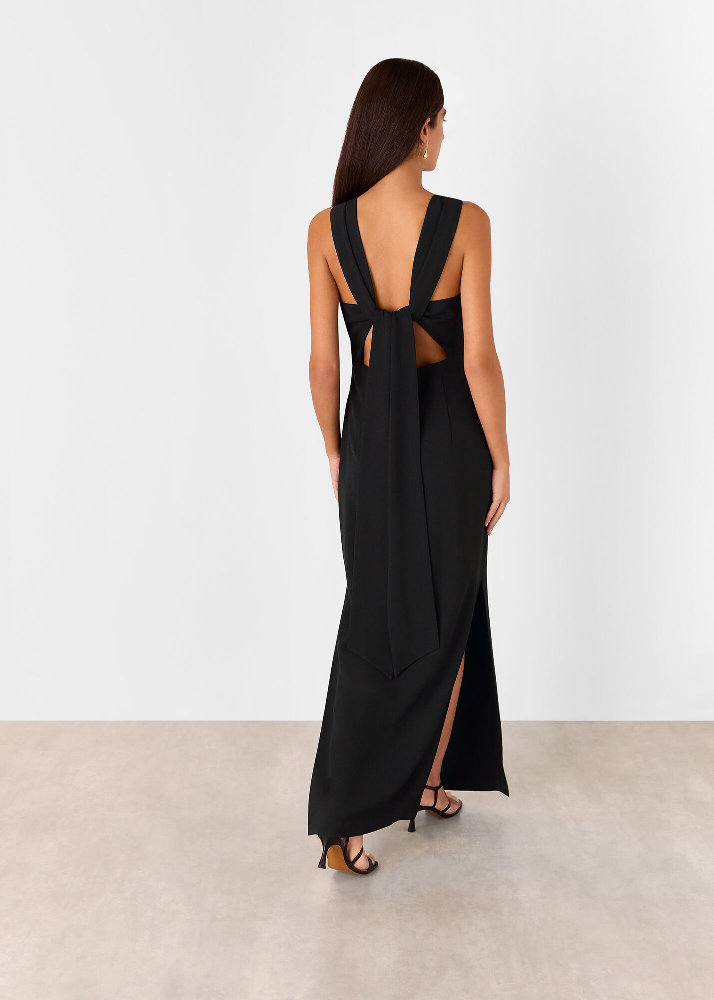 black tie back dress