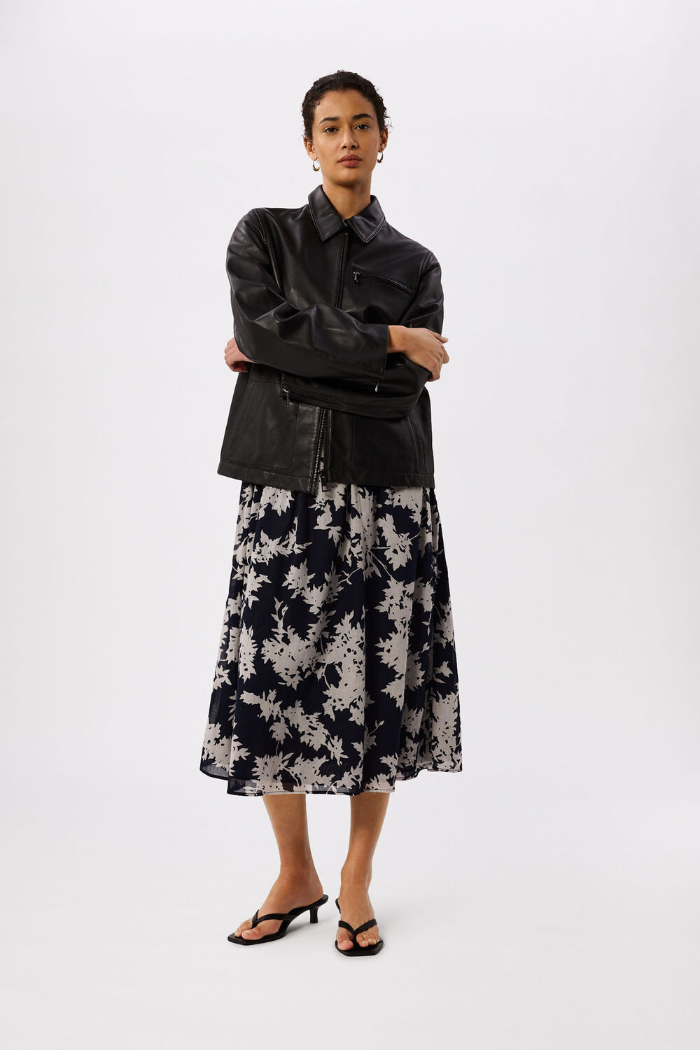 Navy Shadow Floral Avery Dress