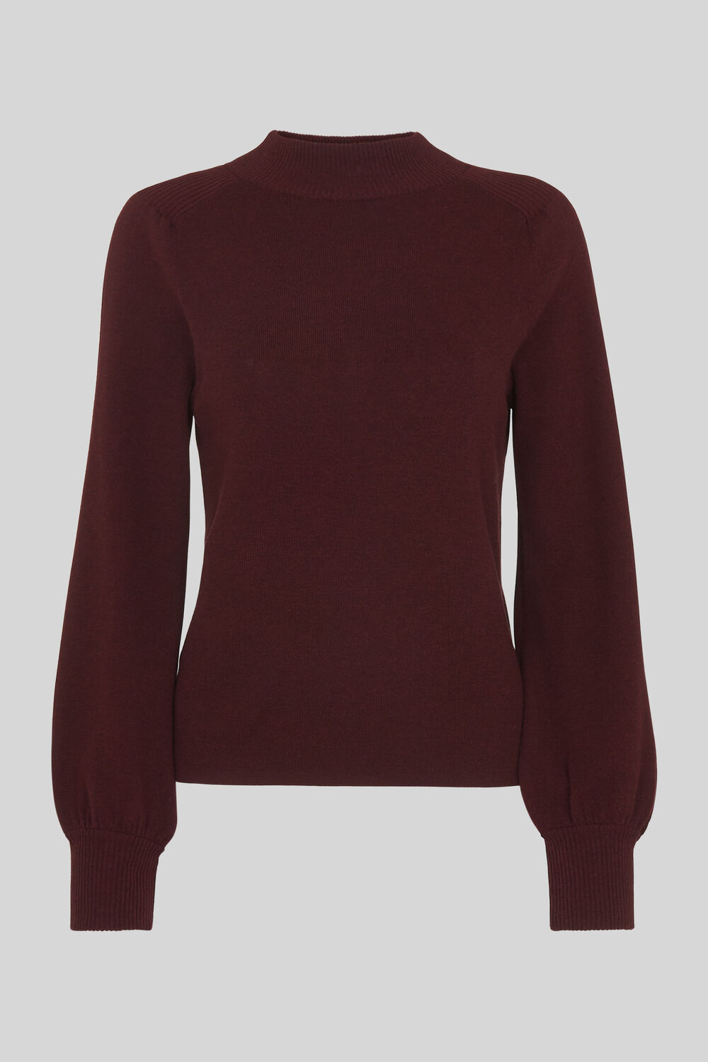 Blouson Sleeve Knit Burgundy