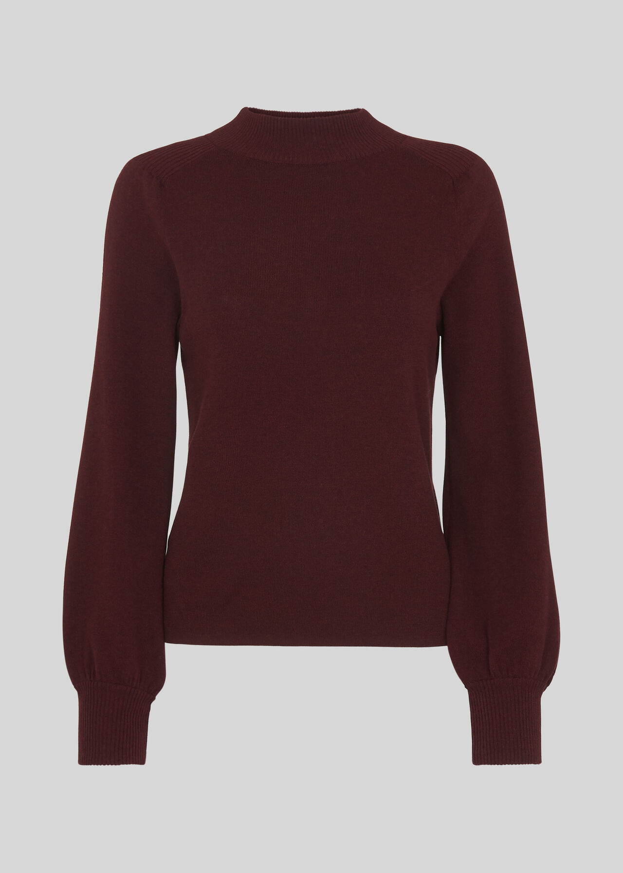 Blouson Sleeve Knit Burgundy