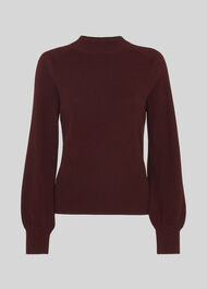 Blouson Sleeve Knit Burgundy