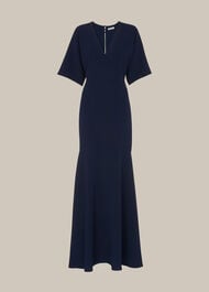 Jess V Neck Maxi Dress Navy