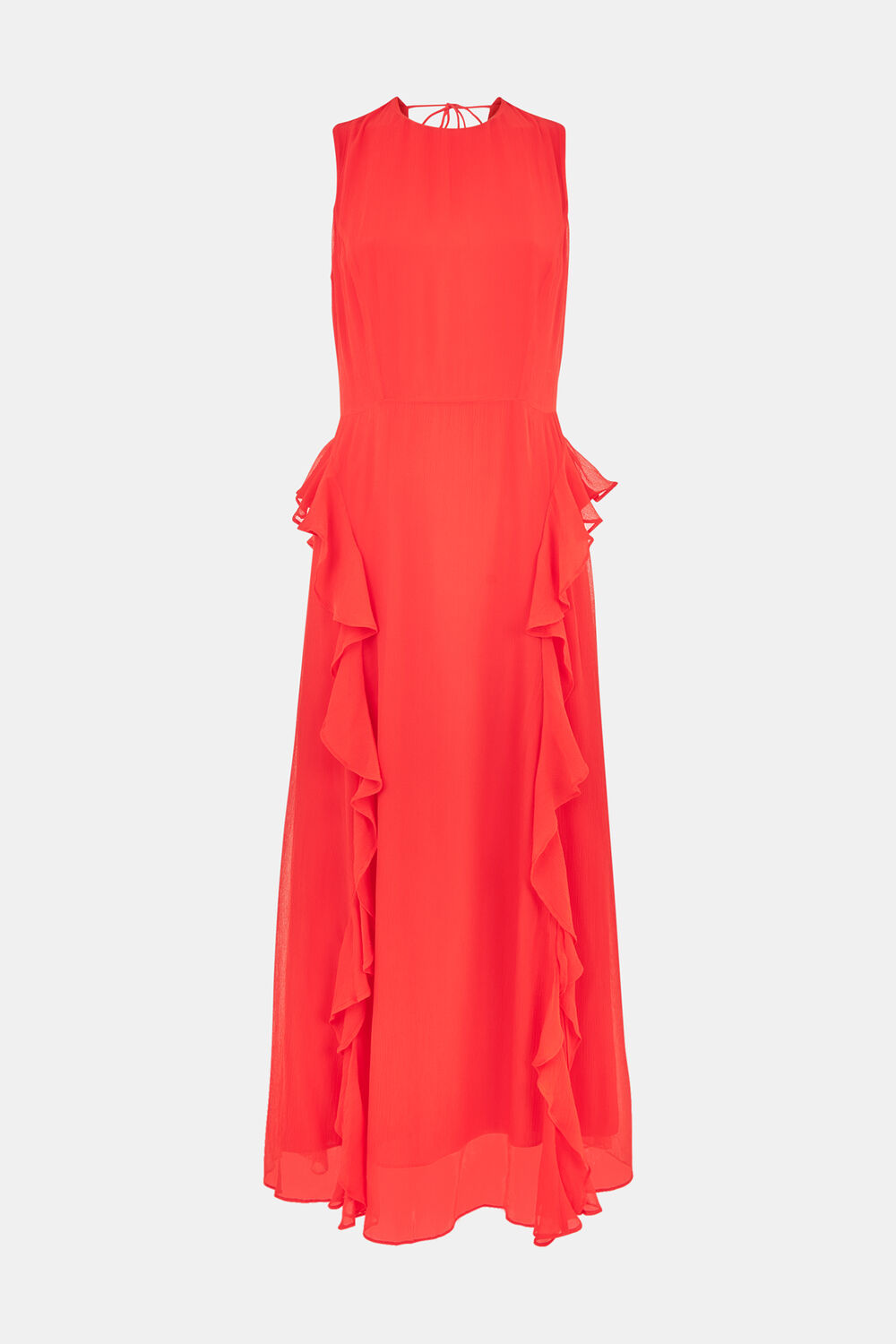 Red Petite Nellie Frill Detail Midi Dress