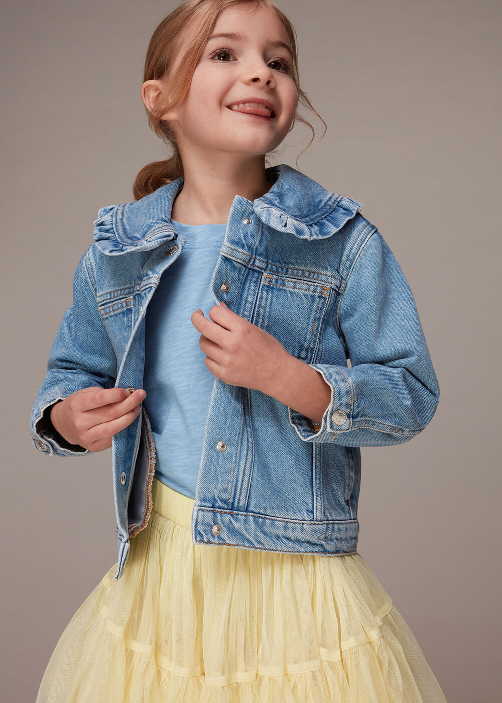 Collar Denim Jacket