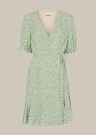 English Garden Wrap Dress Green/Multi