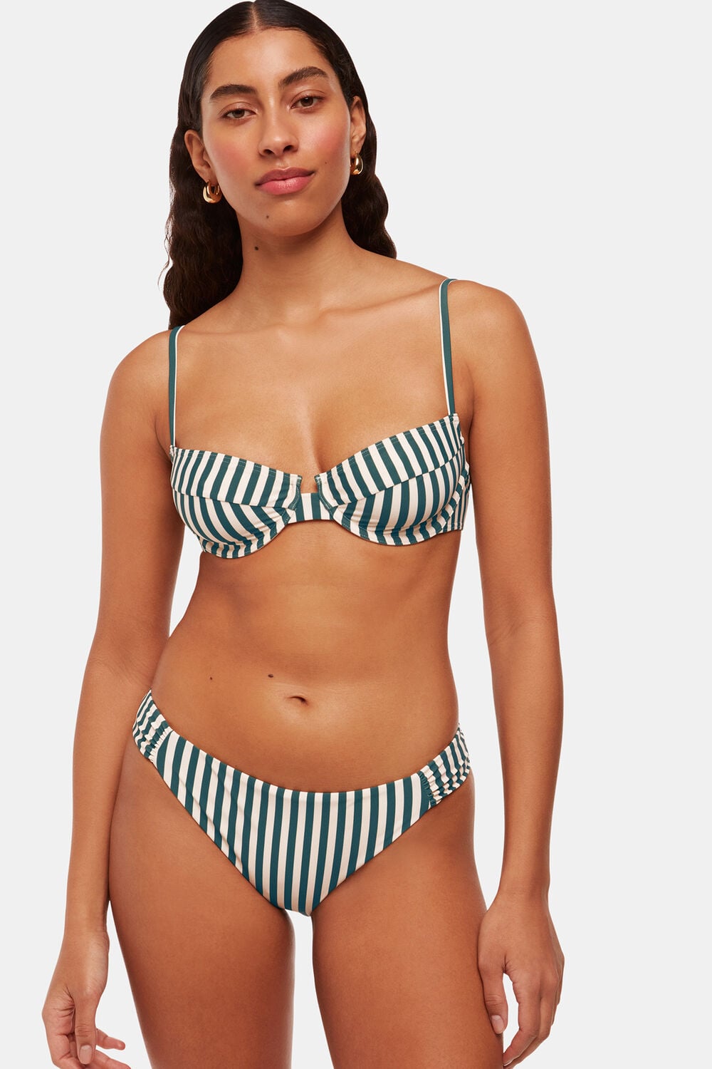 Green Stripe Bikini Bottom