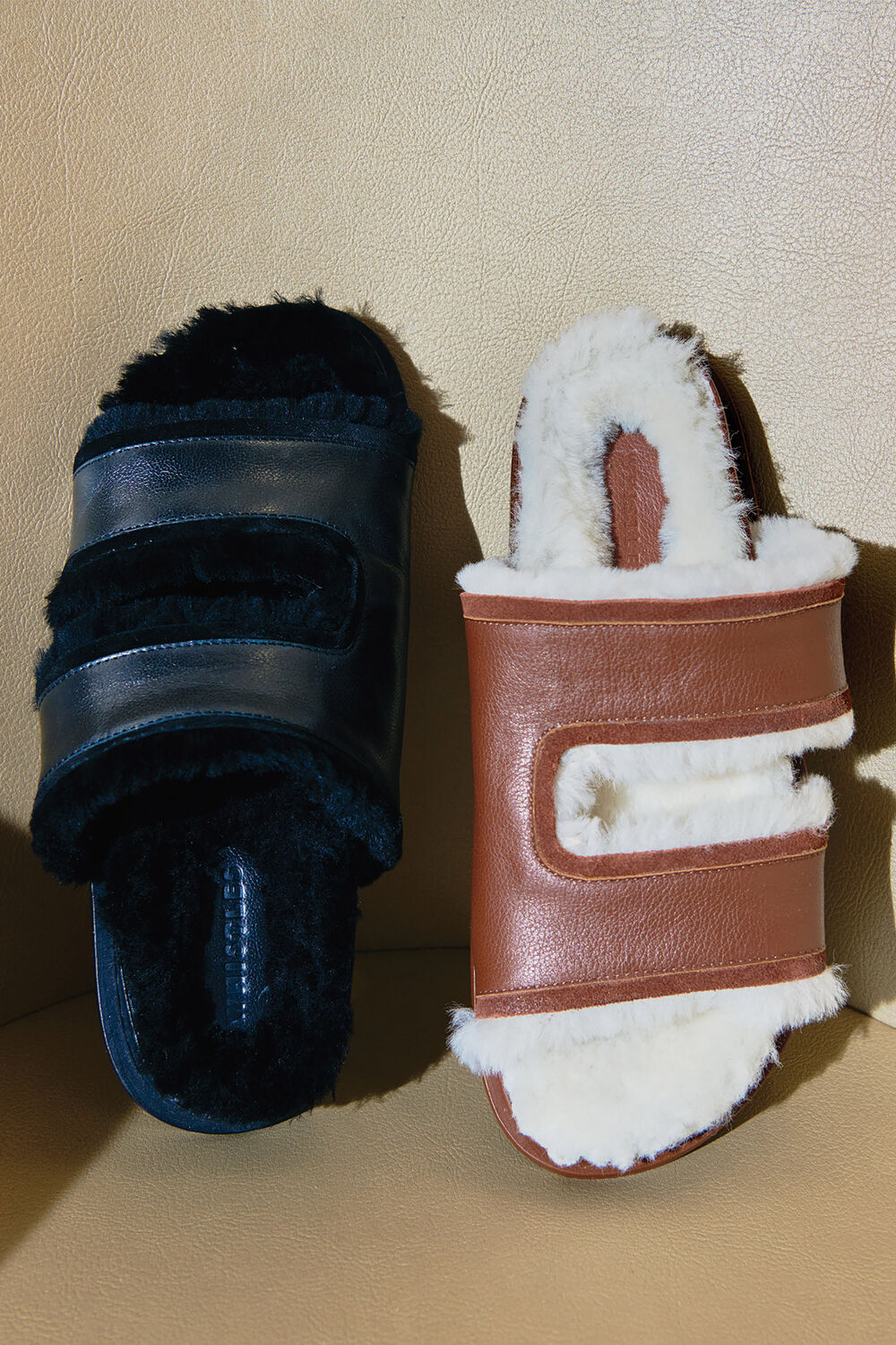 Davy Shearling Slide