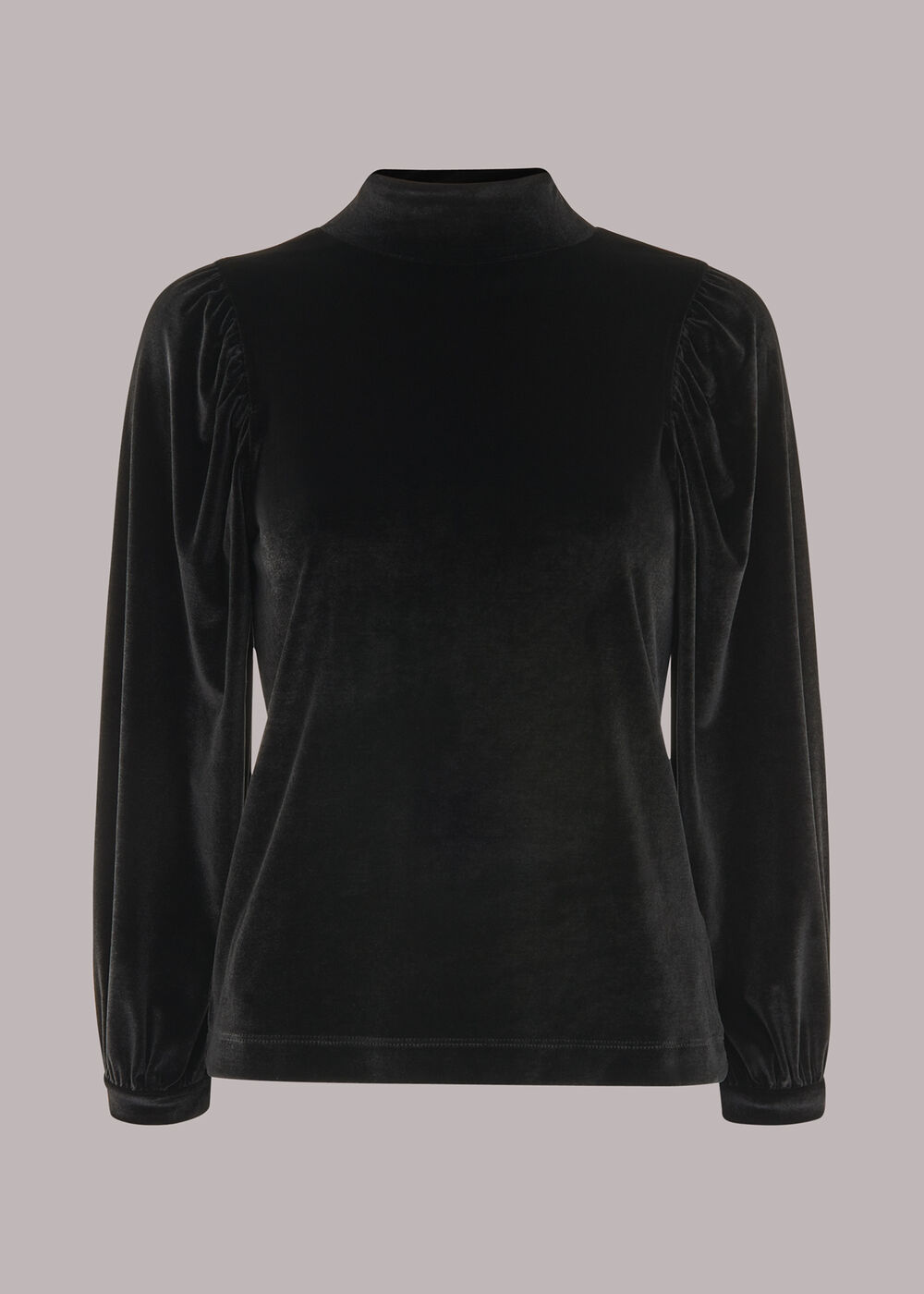 High Neck Velvet Top