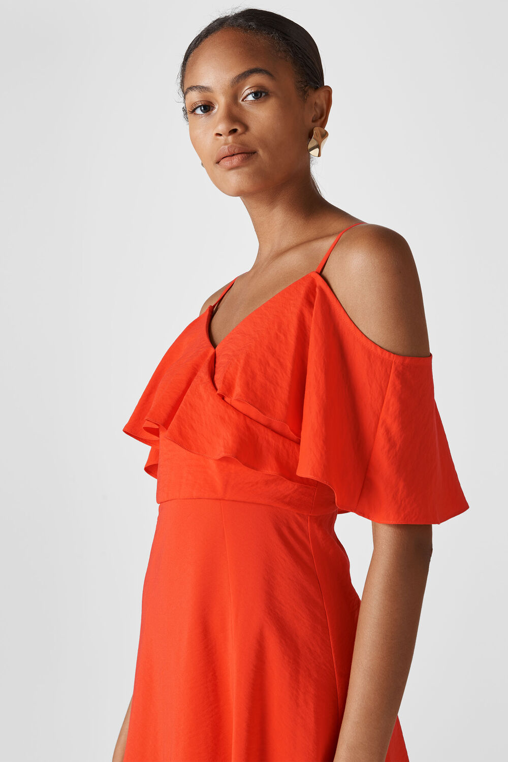 Frill Detail Dress Flame