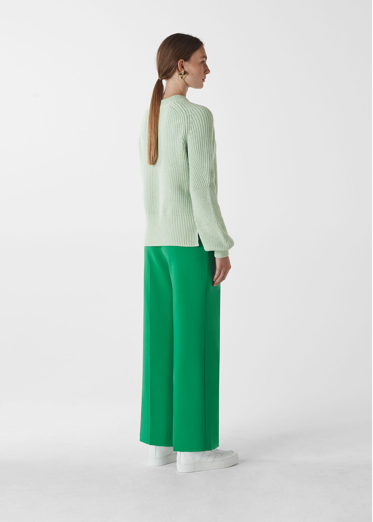 Fashion Detail Cotton Knit Mint