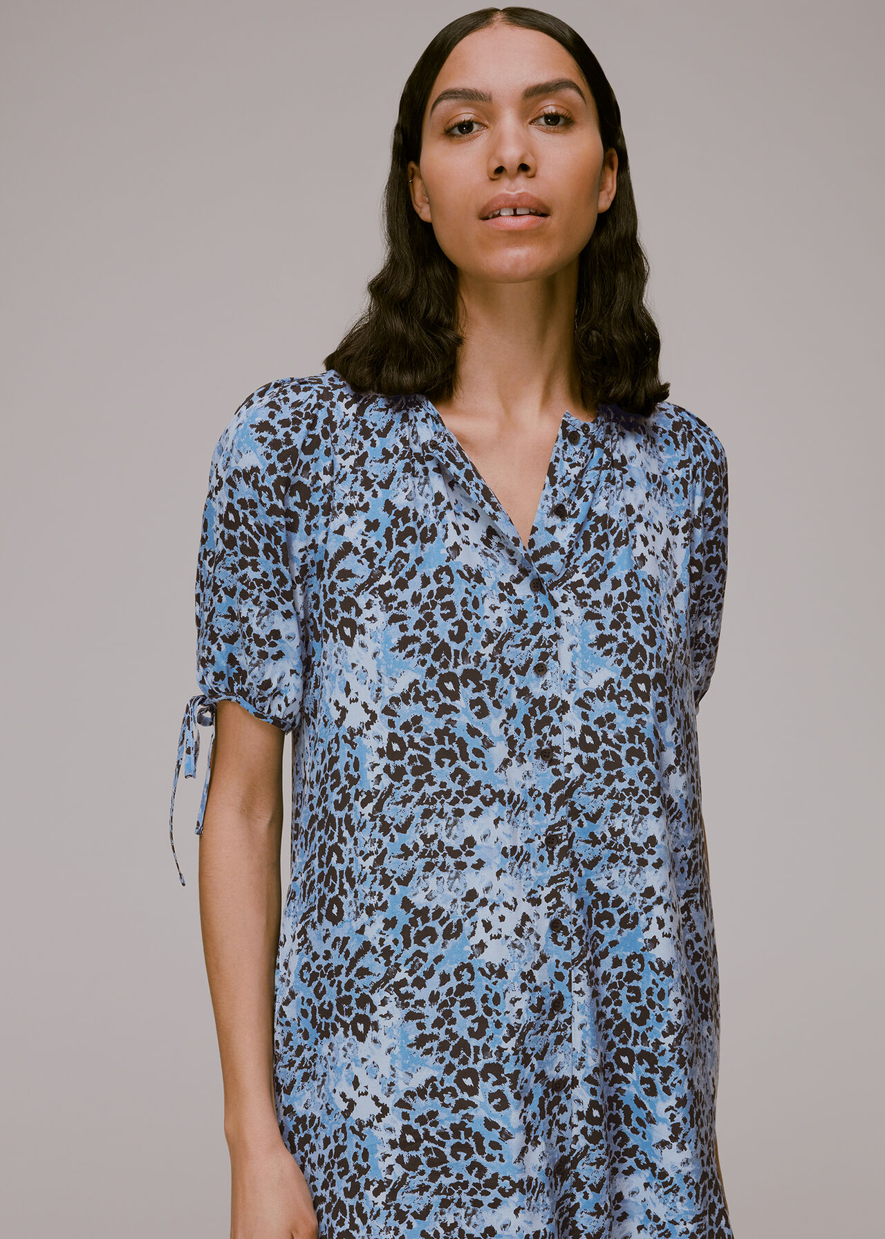 Hyena Spot Button Up Dress