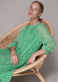 Indo Floral Trapeze Dress