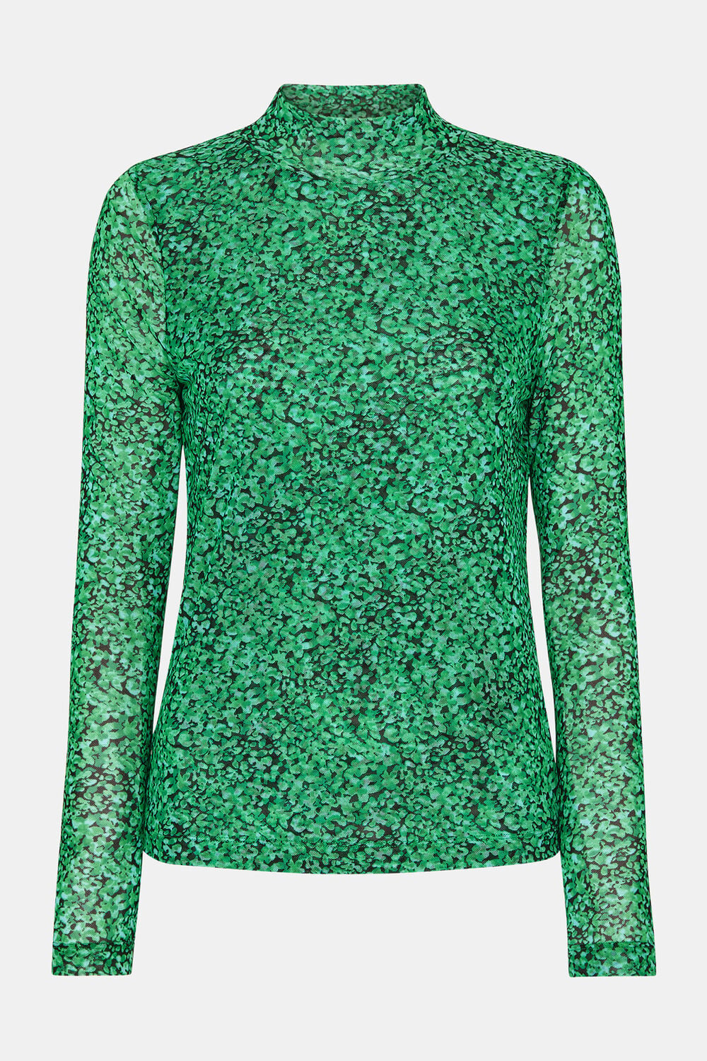 Dappled Floral Mesh Top