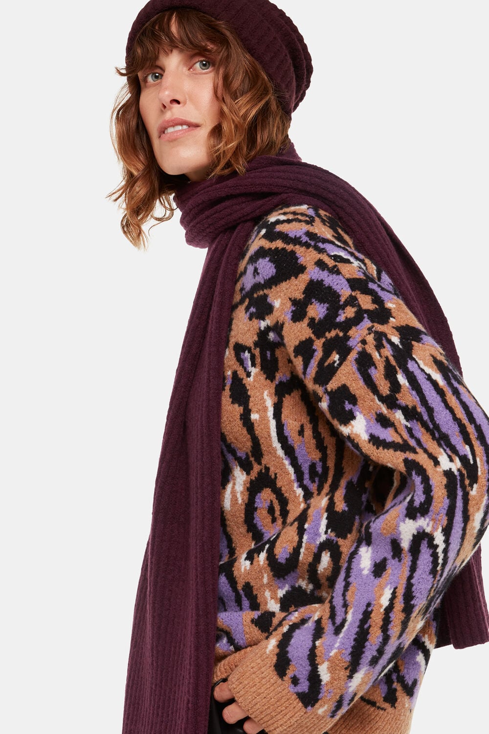Wool Mix Rib Scarf
